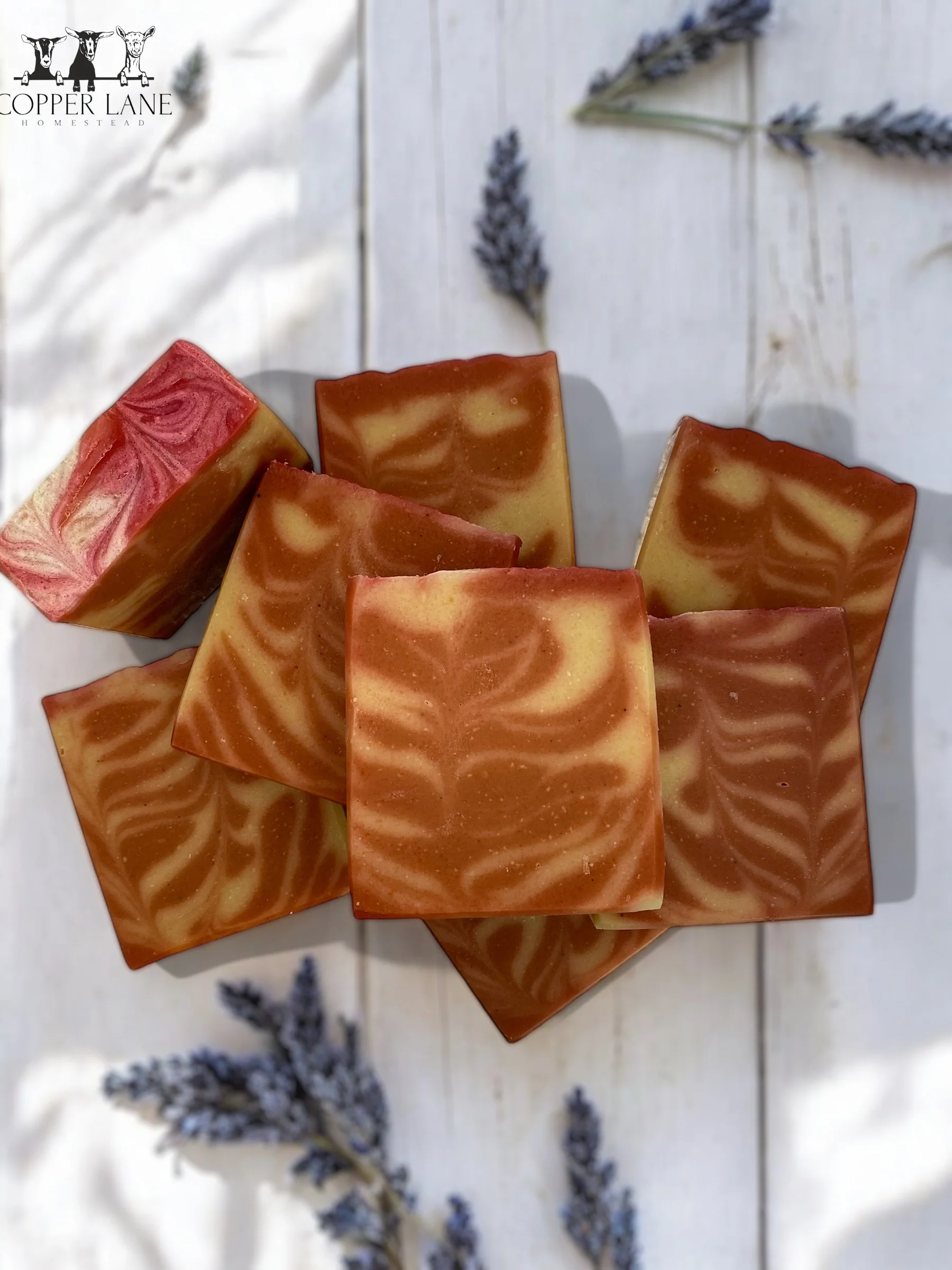 handmade soap with swirl design