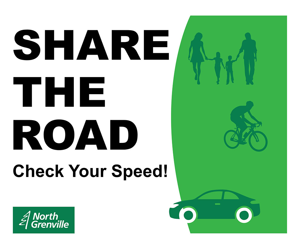 Share the road sign